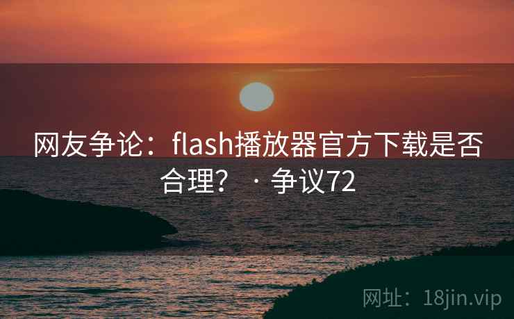 网友争论：flash播放器官方下载是否合理？ · 争议72